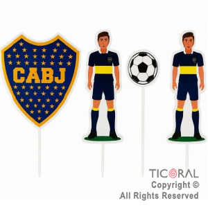 KIT DECO TORTA BOCA (12 UNIDADES)
